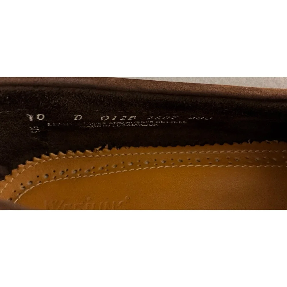 GH Bass Weejuns 10D Brown Suede Penny Loafers for Men Preppy Fall